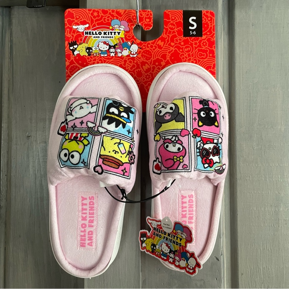Hello‎ Kitty and Friends Slippers pink hard sole Sanrio new with tags gift idea
